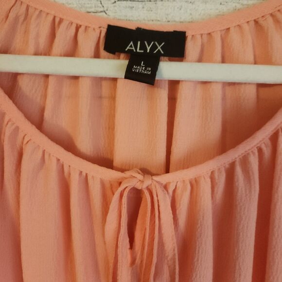 Alyx Large NWT apricot flowy Tunic blouse - Picture 5 of 10
